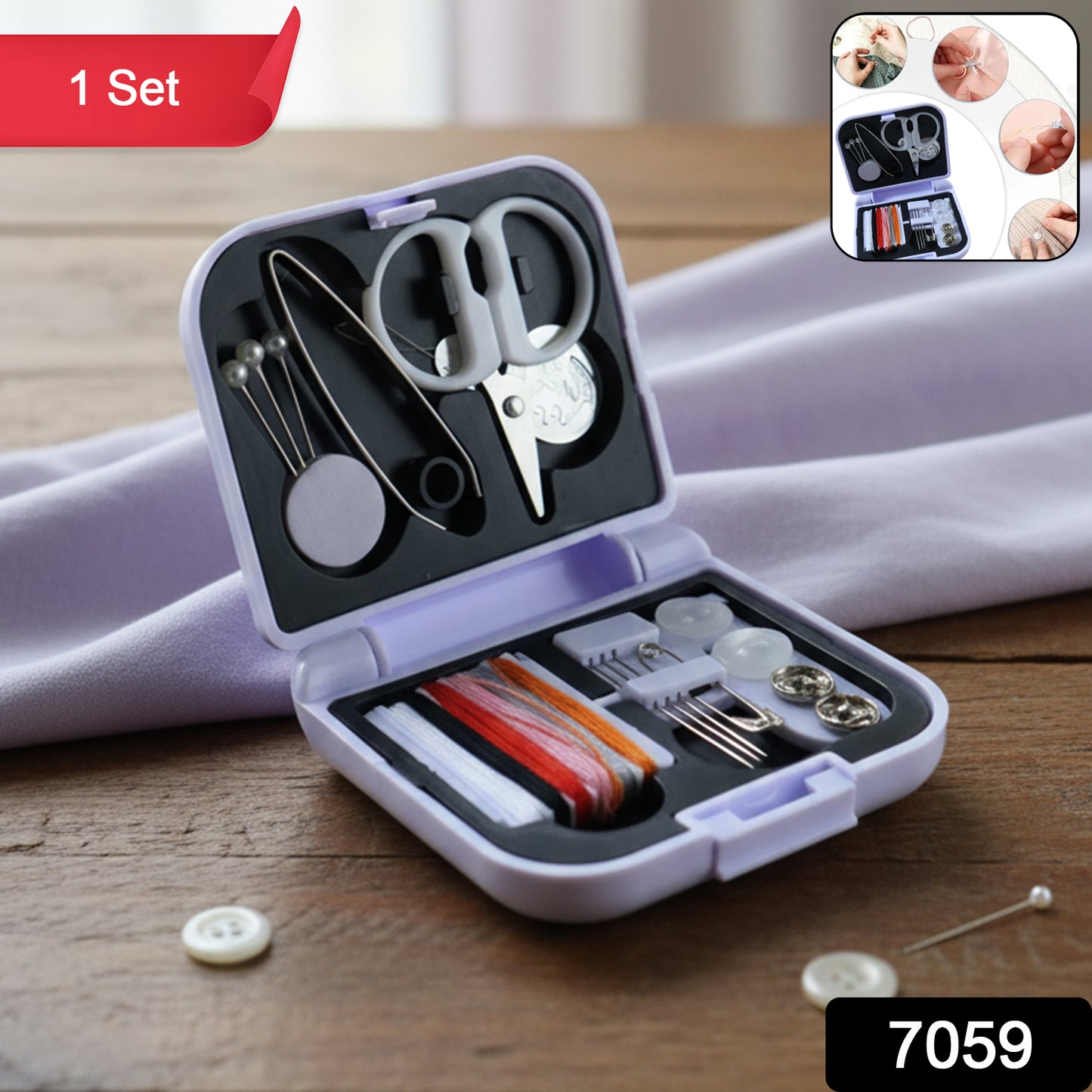 Compact Portable Sewing Kit (1 Set)