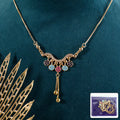 Multicolor Gold-Plated Pendant Necklace – Elegant Women's Jewelry