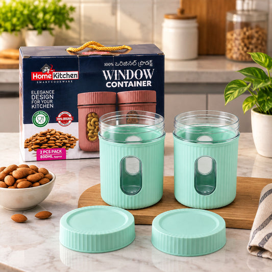 Kitchen Storage Container Set – Airtight 2-Pc 750 ML Set