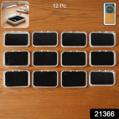Open view of 12-piece rectangle jewellery storage box set