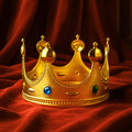 Royal Crown with Colored Gems – Lightweight Costume Headpiece