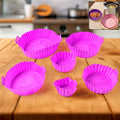 Air Fryer Silicone Pot with Handles – Reusable 6 Pc Set