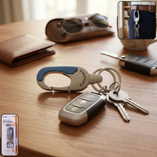 Durable Metal Keychain with Secure Clip (1 Pc)