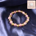 Dual-Tone Crystal Beaded Stretch Bracelet – Elegant & Comfortable