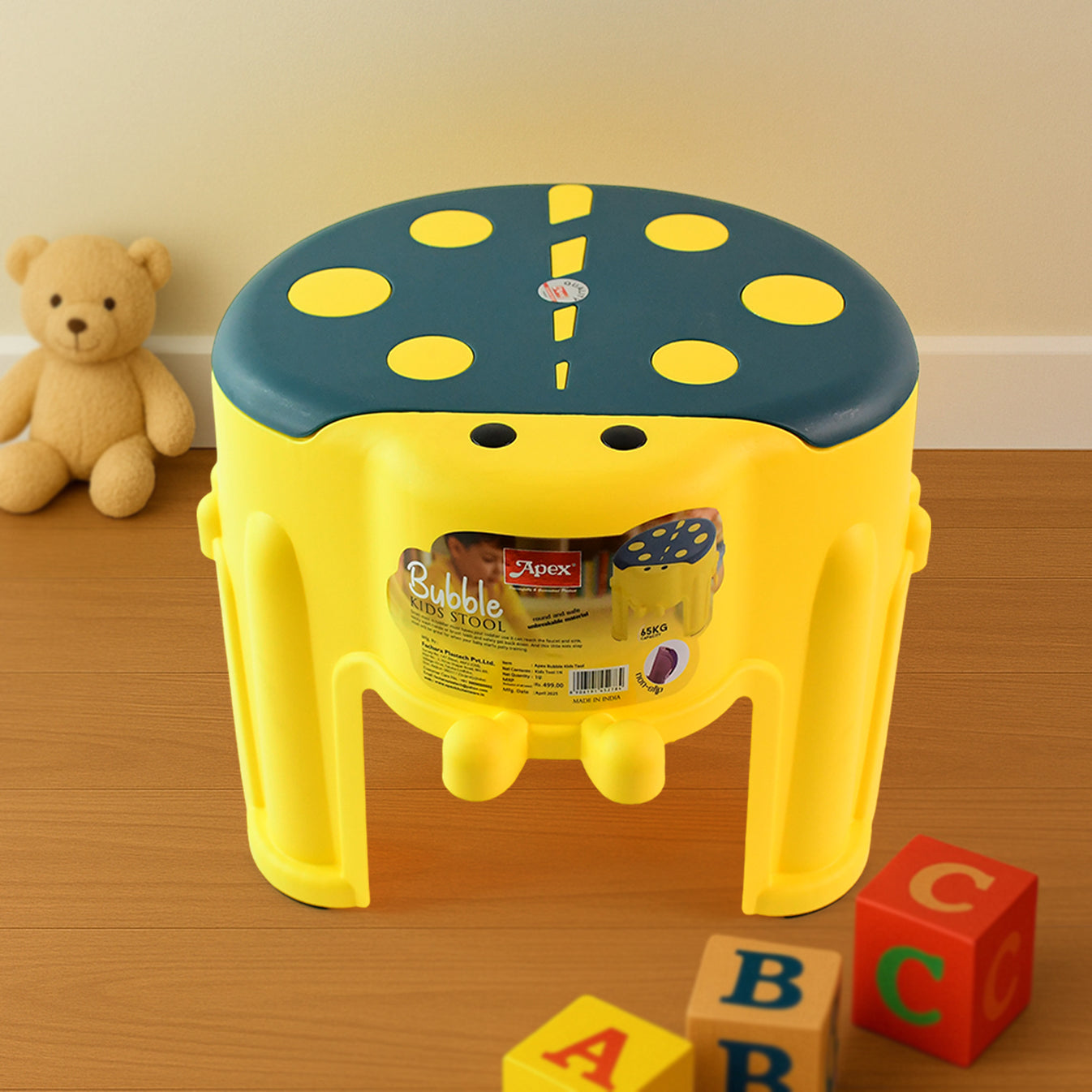 Apex Bubble Kids Stool | Durable Plastic Step Stool for Kids (1 Pc)