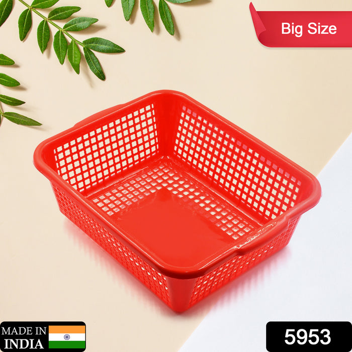 Multipurpose Drain Basket Shelves Fruit and Vegetable Washing Basket Rectangular Plastic Kitchen Sink Water Filter Basket (1Pc)
