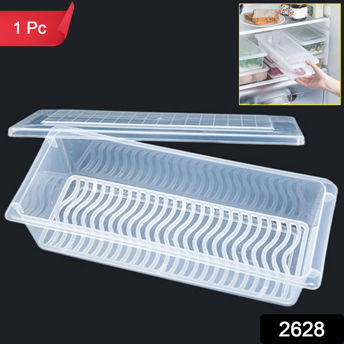 Food Storage Container ? 1500ml with Drain Plate | Tidy Table
