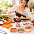5 in 1 Vegetable Dicer for Kitchen, Onion and Salad Cutter Chopper (1 Pc)