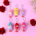 Mini Doll Hanging Keychain Set – 6 Cute Colorful Charms