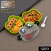 Cute Froggy Design Double Layer Lunch Container with Utensil