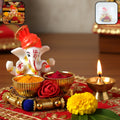 Ganesha Pooja Thali Set – Traditional Religious Decor for Festivals