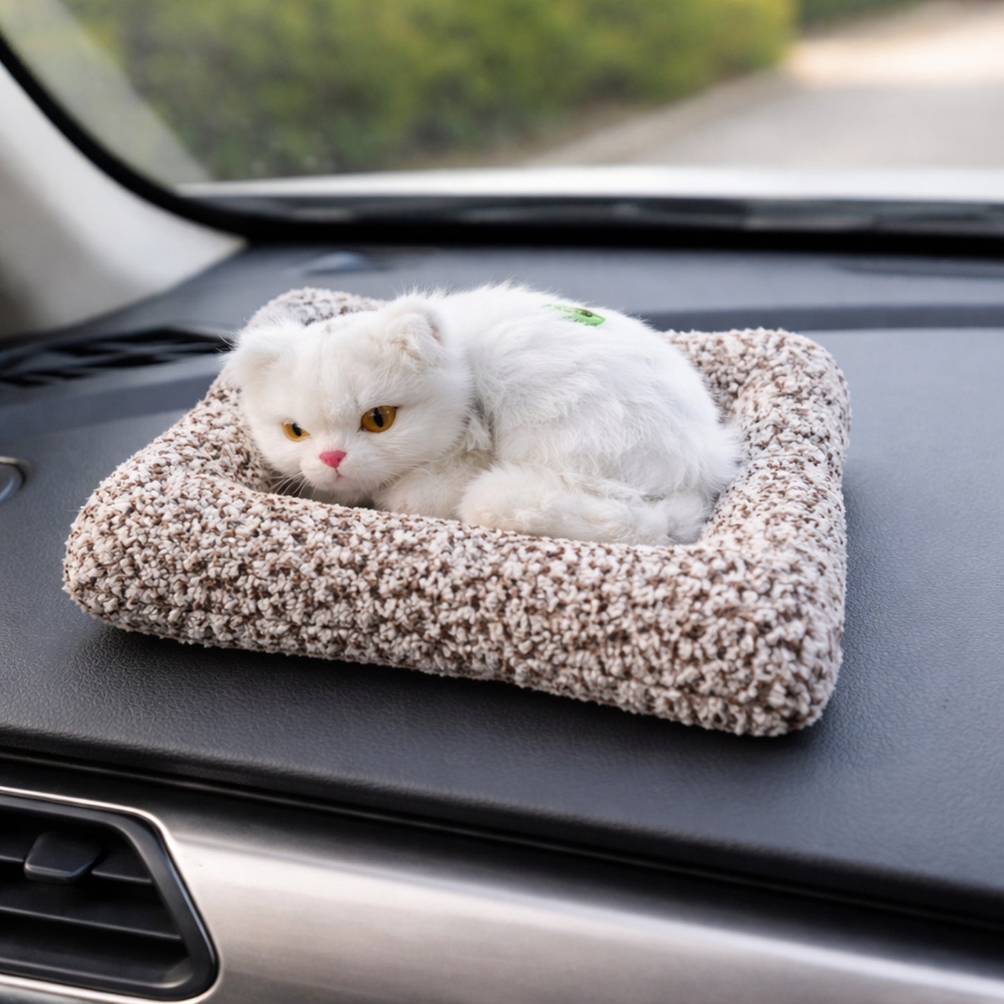Soft Plush Cute Cat Car Dashboard Showpiece Toy (1 Pc)