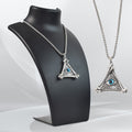 Evil Eye Pendant Necklace – Silver Plated Protective Jewelry