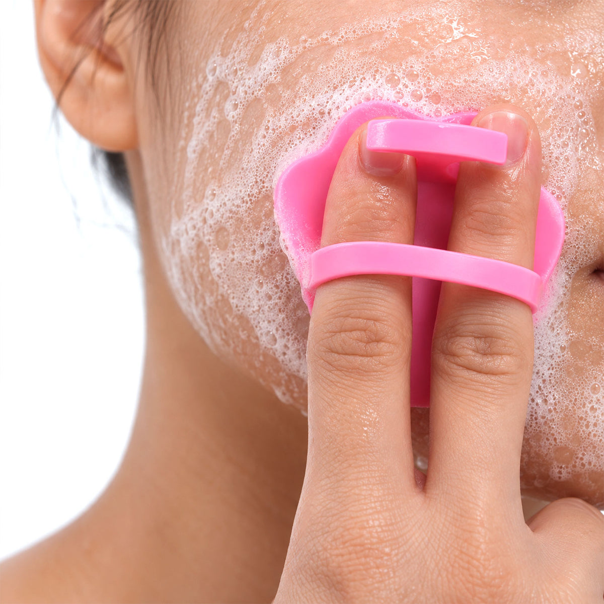 Silicone Face Scrubber, Paw Shape Finger Facial Cleansing Brush (1 Pc)