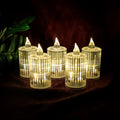 LED Flameless Candle Lights – Premium Crystal Effect Set of 5