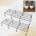 Metal Rectangle Flower Plant Stand – Durable 2 Pc Set | Giftoiza