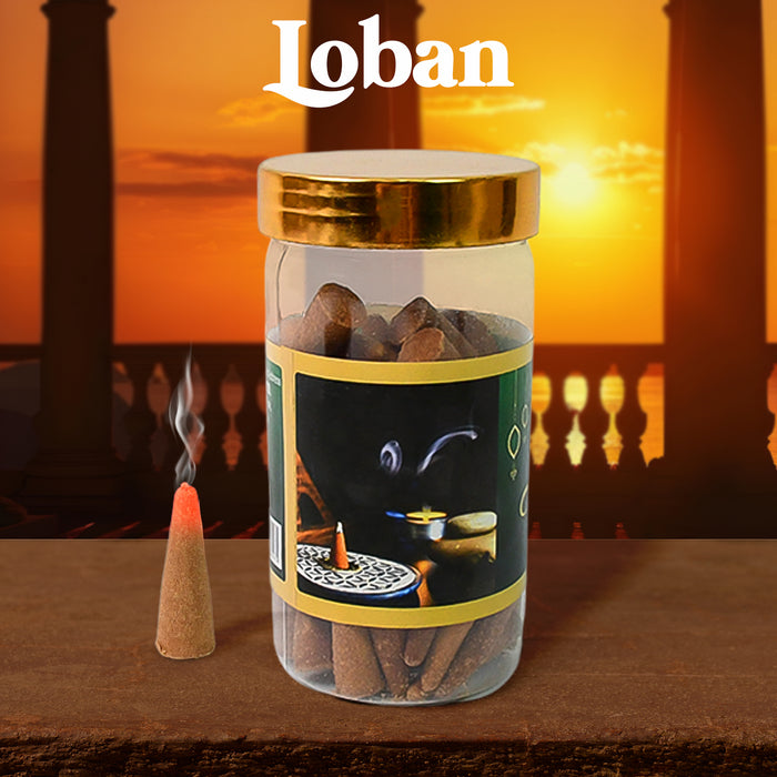 Loban Dhoop Cones, Premium Loban Dhoop, Spritual Vibes, Charcoal Free (120g)