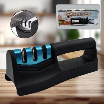 Kitchen Knife Sharpener – Handheld for Chefs & Serrated Knives (1 Pc, Chopper Not Included)