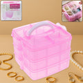 Plastic Organizer Box – 18-Grid 3-Layer Adjustable Storage | Organivo