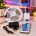 RGB LED Strip Light with Remote and Adapter for Room Decor (1 Set, 3.4 Mtr)