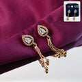 Teardrop CZ Stone Earrings – Elegant Dangle Jewelry for Women