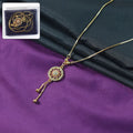 Round Pendant Necklace – Elegant Gold-Plated Chain for Women