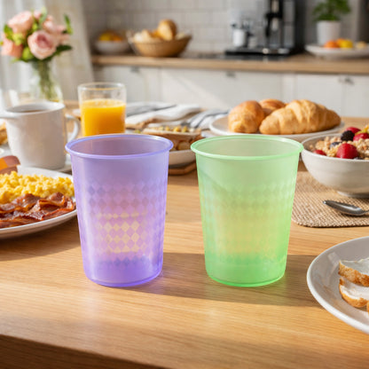 Reusable Plastic Drinking Glass 200 ML Approx (1 Pc, Mix Color)