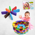 Wooden Domino Blocks – 120 Pcs Colorful Stacking Set | Aditi