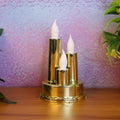 LED Flameless Candle Lamp – Triple Candle Design, Golden Glow