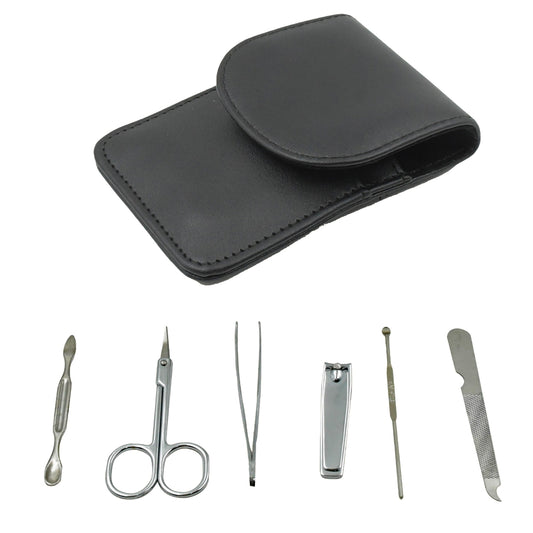 6-in-1 Professional Nail Care Kit: Clippers, Scissors & More Nail cutter (Travel or Home)