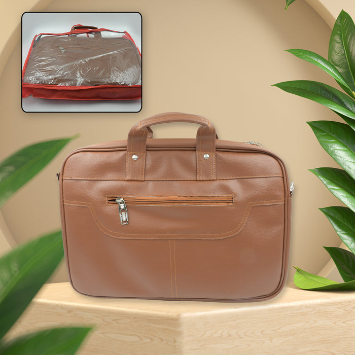 Multipurpose Bag, Shoulder Side Bag Office Laptop Faux Leather Executive Formal Laptop & MacBook Messenger / Office / Travel / Business / Shoulder / Hand / Sling Bag for Men Women with Multiple compartments