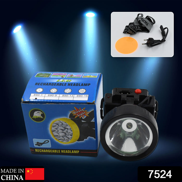HEAD LAMP 1 LED LONG RANGE RECHARGEABLE HEADLAMP ADJUSTMENT LAMP USE FOR FARMERS, FISHING, CAMPING, HIKING, TREKKING, CYCLING