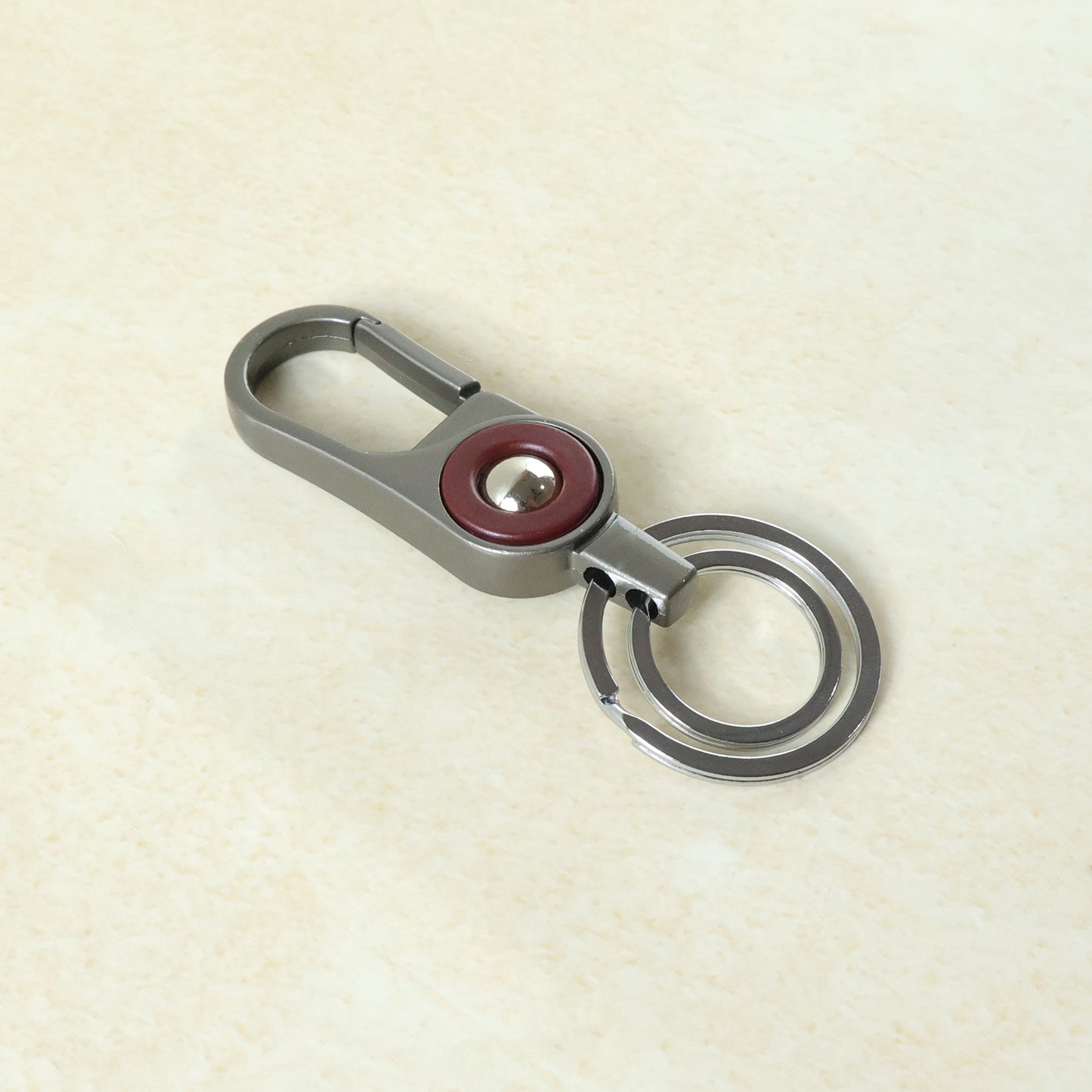 dual ring metal key holder