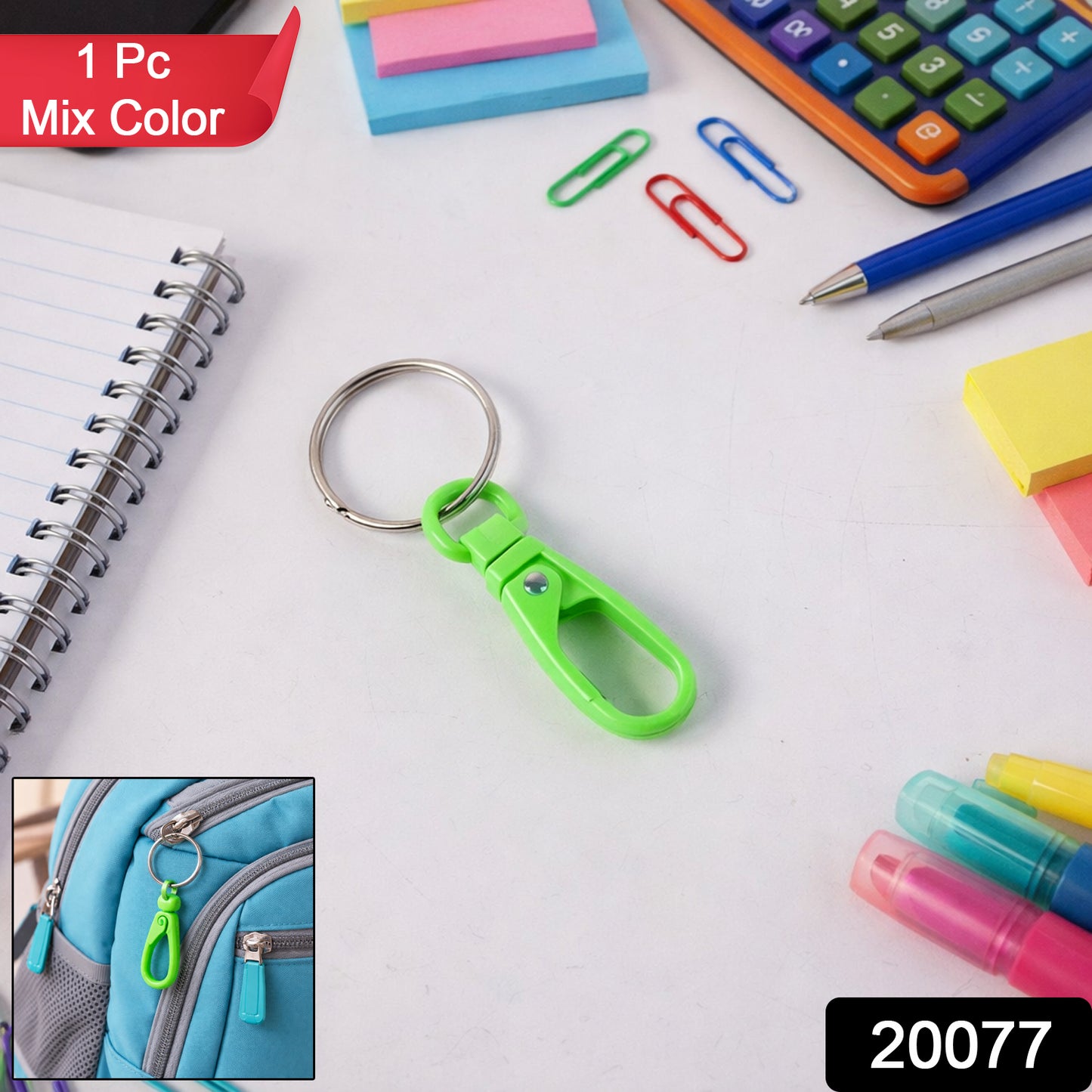 Colorful mini carabiner keychain for keys