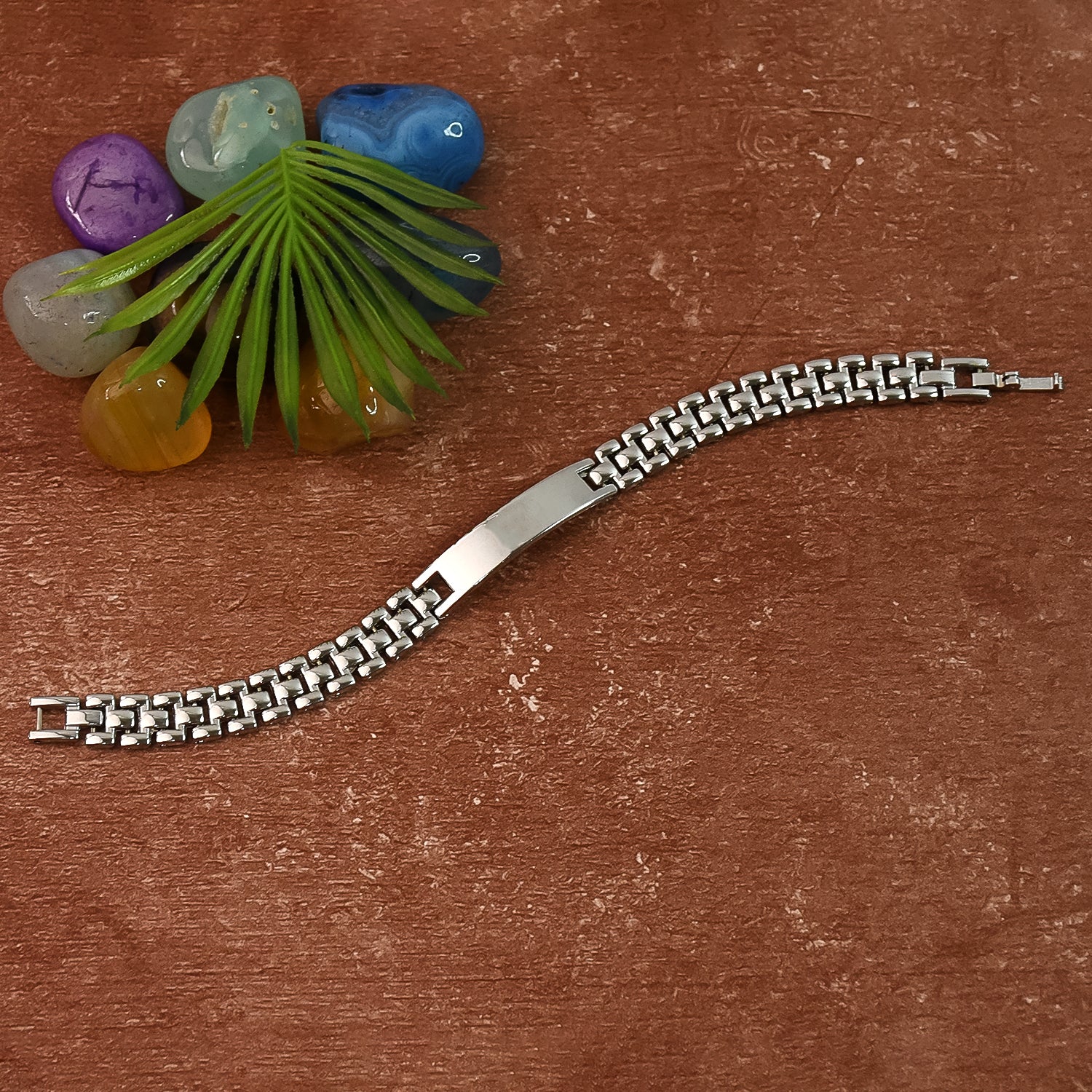 Customized / Personalized Stainless Steel Rakhi Bracelet for Men (1 Pc)
