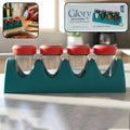 4-in-1 Spice Shaker Set – Compact Kitchen Organizer with Stand
