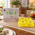 Glass Bowl Set with Plastic Lids and Serving Tray for Snacks and Nuts (5 Pc Set)