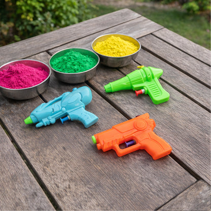 Mini Plastic Holi Pichkari Water Gun Toy for Kids (1 Pc, Mix Design)