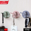 Punch-Free Sticky Hook – 3-Hook Rotating Organizer | GlimmerHome