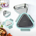 Triangle Stainless Steel Lunch Box Set – Compact Leakproof 2-Piece Tiffin