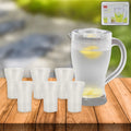 Lemon Jug Set – 1200ML Unbreakable Jug with 6 Glasses
