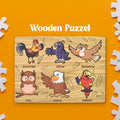 Wooden Bird Puzzle – Educational Board for Kids | Inventive Play
