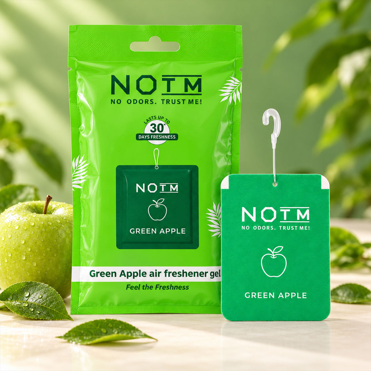 Green Apple Hanging Air Freshener Gel – Long Lasting Fruity Fragrance