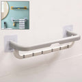 Wall Mounted Towel Holder – Double Bar & Folding Shelf | Siplix