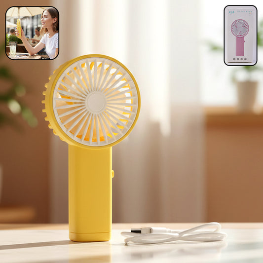 Portable USB Rechargeable Mini Handheld Fan (1 Pc)