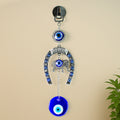 Evil Eye Hanging with Elephant & Horseshoe – Protective Wind Chime