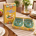 Textured Glass Bowl Set for Serving Dry Fruits, Snacks and Desserts (2 Pc Set)
