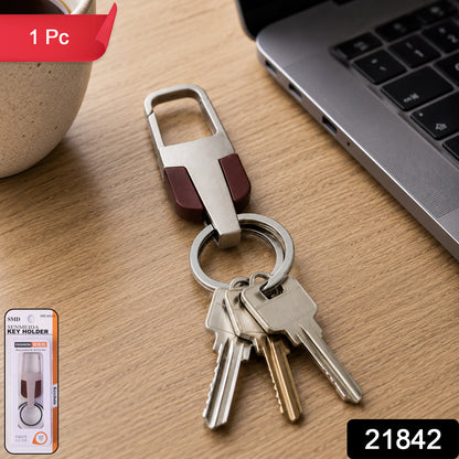Heavy Duty Stainless Steel Key Holder with Dual Ring Carabiner Clip 1 Pc