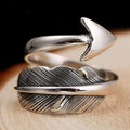 Adjustable Arrow Feather Ring – Stylish Fit | BBJ