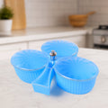 3-Compartment Revolving Dry Fruit Box – Stylish Snack Organizer